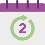 Graduate two-cycle icon