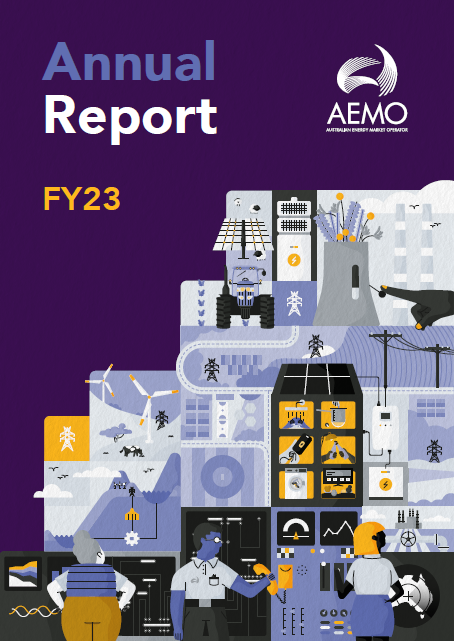 Cover of FY23 AEMO annual report