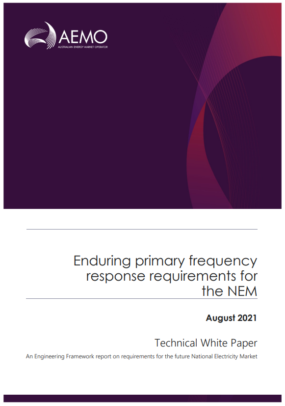 Enduring primary frequency response requirements for the NEM white paper thumbnail